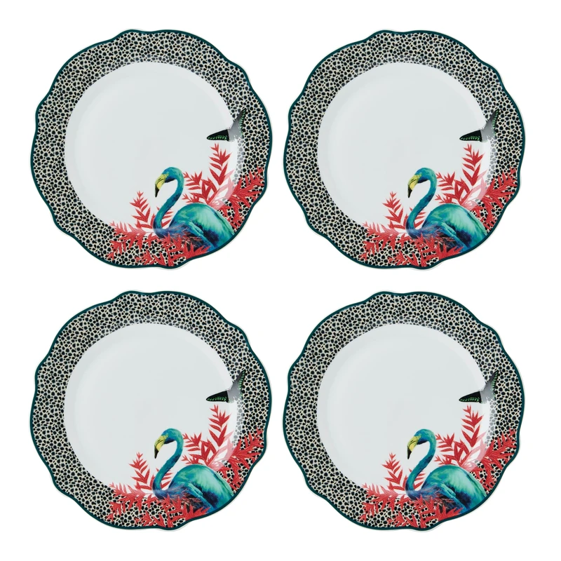MIKASA x Sarah Arnett Porcelain Dinner Plates, Set of 4, 27cm