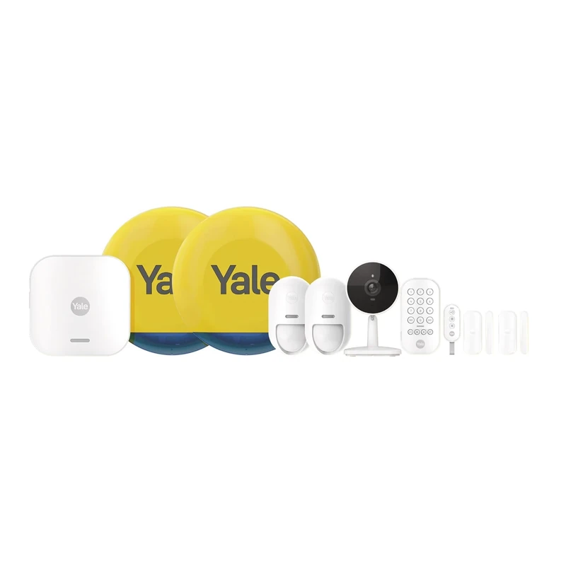 Yale Smart Alarm Premium Kit - 10 Pieces [NO Subscription Required] Arm, Part-Arm, Disarm | Control 4 Security Areas | Real-Time Alerts | Compatible with The Yale Home app