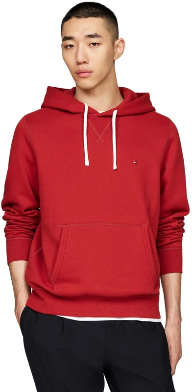 Tommy Hilfiger Men’s Essential Regular Fit Fleece Hoodie, Red (Dark Magma), 3XL