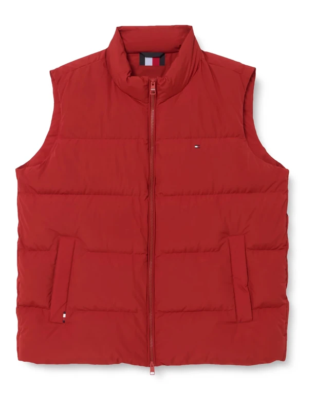 Tommy Hilfiger Men's Down Vest Mw0mw37254 Vest, Red (Dark Magma), L