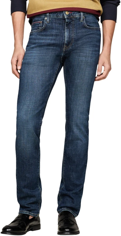 Tommy Hilfiger Men’s Slim Fit Cotton Jeans, Blue (Tino Indigo), 35W/36L