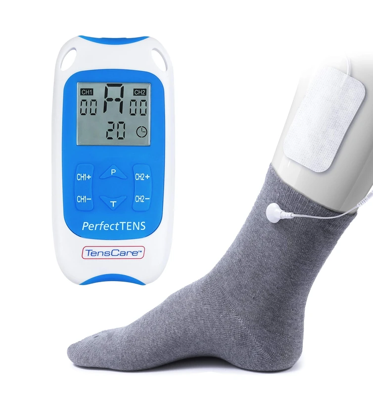 TensCare Perfect TENS Clinically Proven TENS Pain Relief Device for Back, Hip, Leg, Arthritis and Sciatica Pain - Includes Foot Arthritis Sock