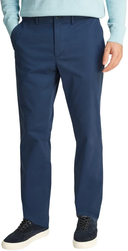 Tommy Hilfiger Men's Denton Satin Straight Fit Chinos, Blue (Aegean Sea), 30W/30L