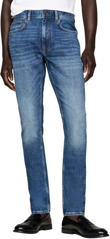 Tommy Hilfiger Men’s Tapered Slim Fit Jeans, Blue (Perce Indigo), 30W/32L - Image 1