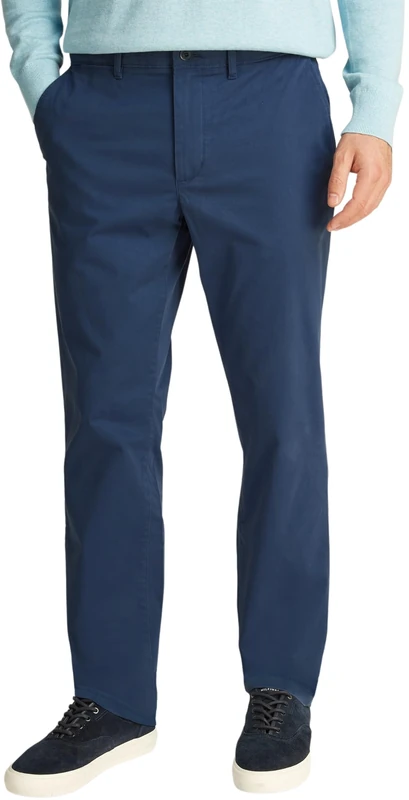 Tommy Hilfiger Men's Denton Satin Straight Fit Chinos, Blue (Aegean Sea), 33W/28L