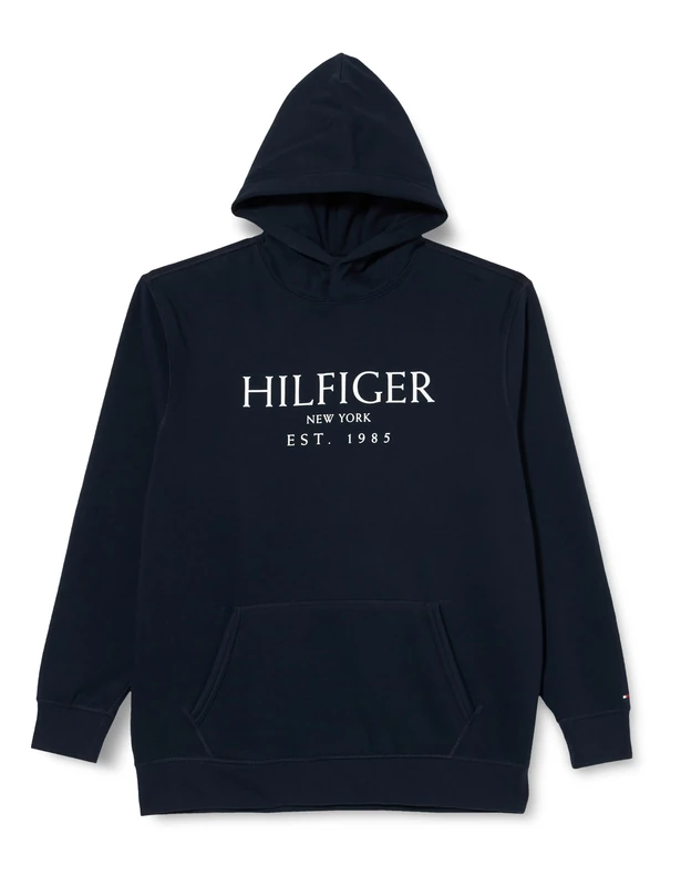 Tommy Hilfiger Men’s Hoodie with Logo, Blue (Desert Sky), XXL