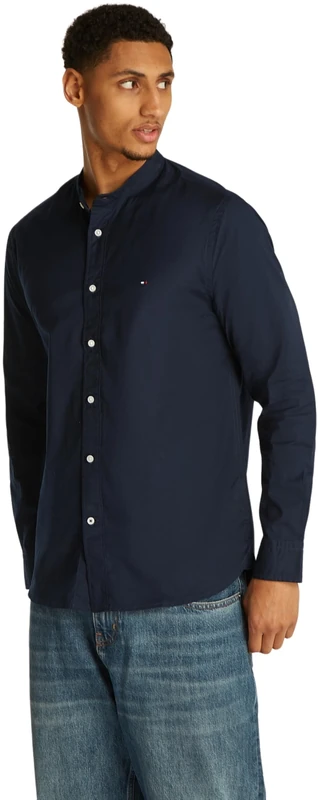Tommy Hilfiger Men’s Long Sleeve Regular Fit Shirt, Blue (Desert Sky), S