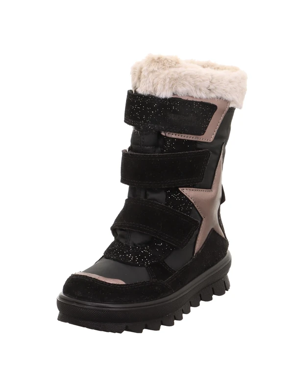 Superfit Girl's FLAVIA warm gefütterte Gore-Tex Stiefel, SCHWARZ/BEIGE 0000