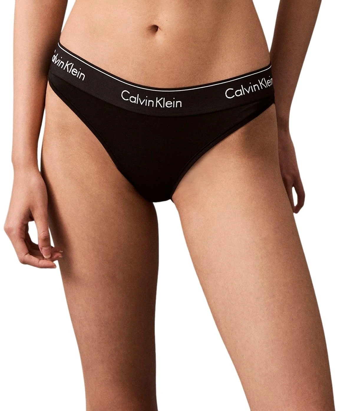 Calvin Klein Women's Bikini Briefs Underwear, Black (Black W. Dtm Wb), S