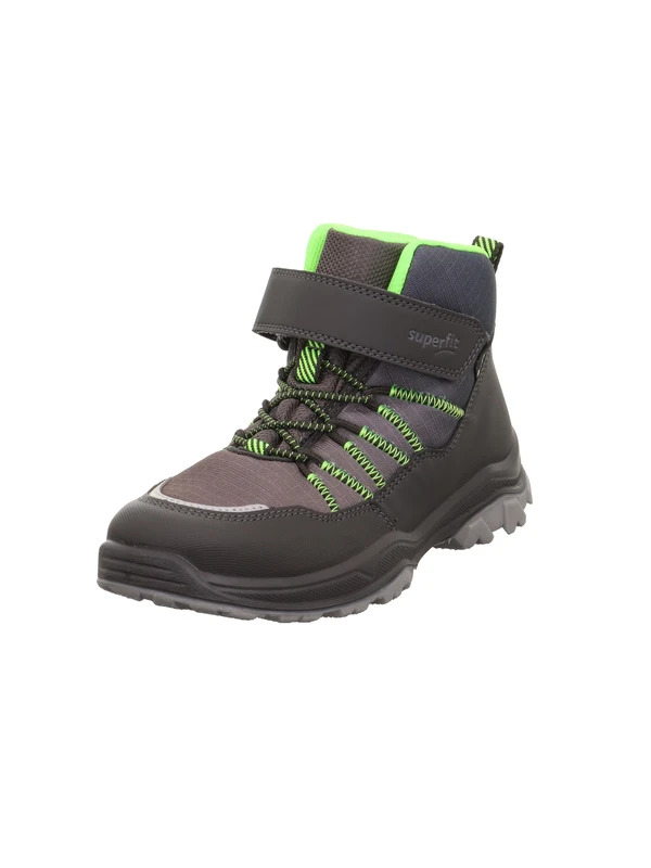 Superfit Boys Jupiter Warm gefütterte Gore-Tex Sneaker, GRAU/HELLGRÜN 2000