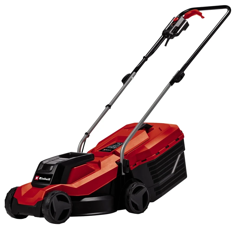 Einhell Electric Lawn Mower, 1000W, 32cm Cutting Width, 30L Large Capacity Grass Box, Variable Height Grass Cutter (30-70mm) - Lightweight Corded Lawnmower for Small Gardens Up to 300m² GC-EM 1000/32