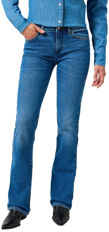 Wrangler Damen Jeans Bootcut, Bootcut Fit, Bootcut Leg