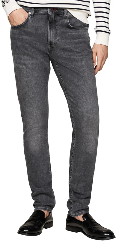 Tommy Hilfiger Men’s Tapered Slim Fit Jeans, Grey (Rich Grey), 28W/30L