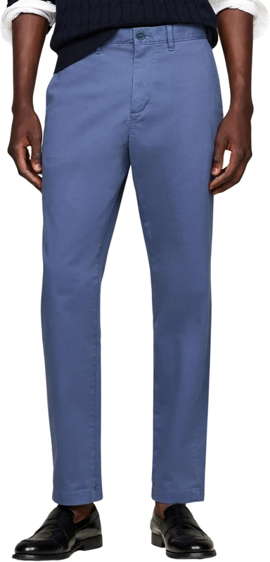 Tommy Hilfiger Men’s Tapered Fit Chinos, Blue (Aegean Sea), 38W/30L