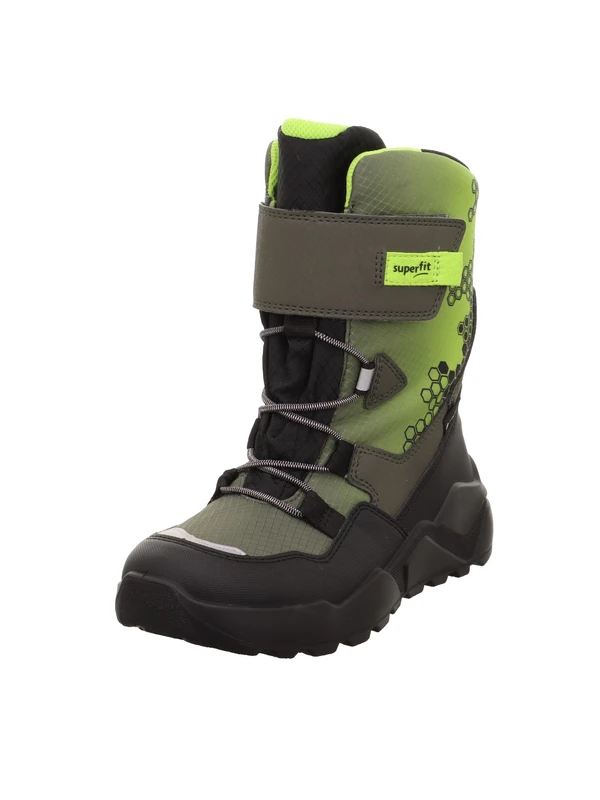 Superfit Boys ROCKET warm gefütterte Gore-Tex Stiefel, GRÜN/SCHWARZ 7000