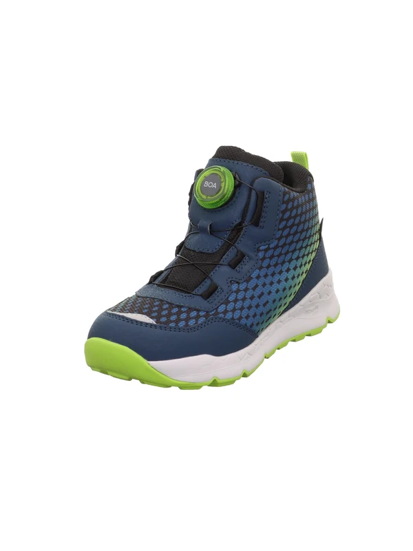 Superfit Boys Free Ride Leicht gefütterte Gore-Tex Sneaker, Blau/HELLGRÜN 8000