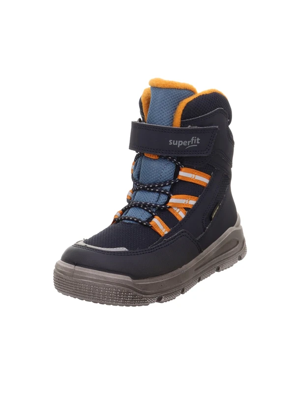 Superfit Boys MARS warm gefütterte Gore-Tex Stiefel, BLAU/ORANGE 8000