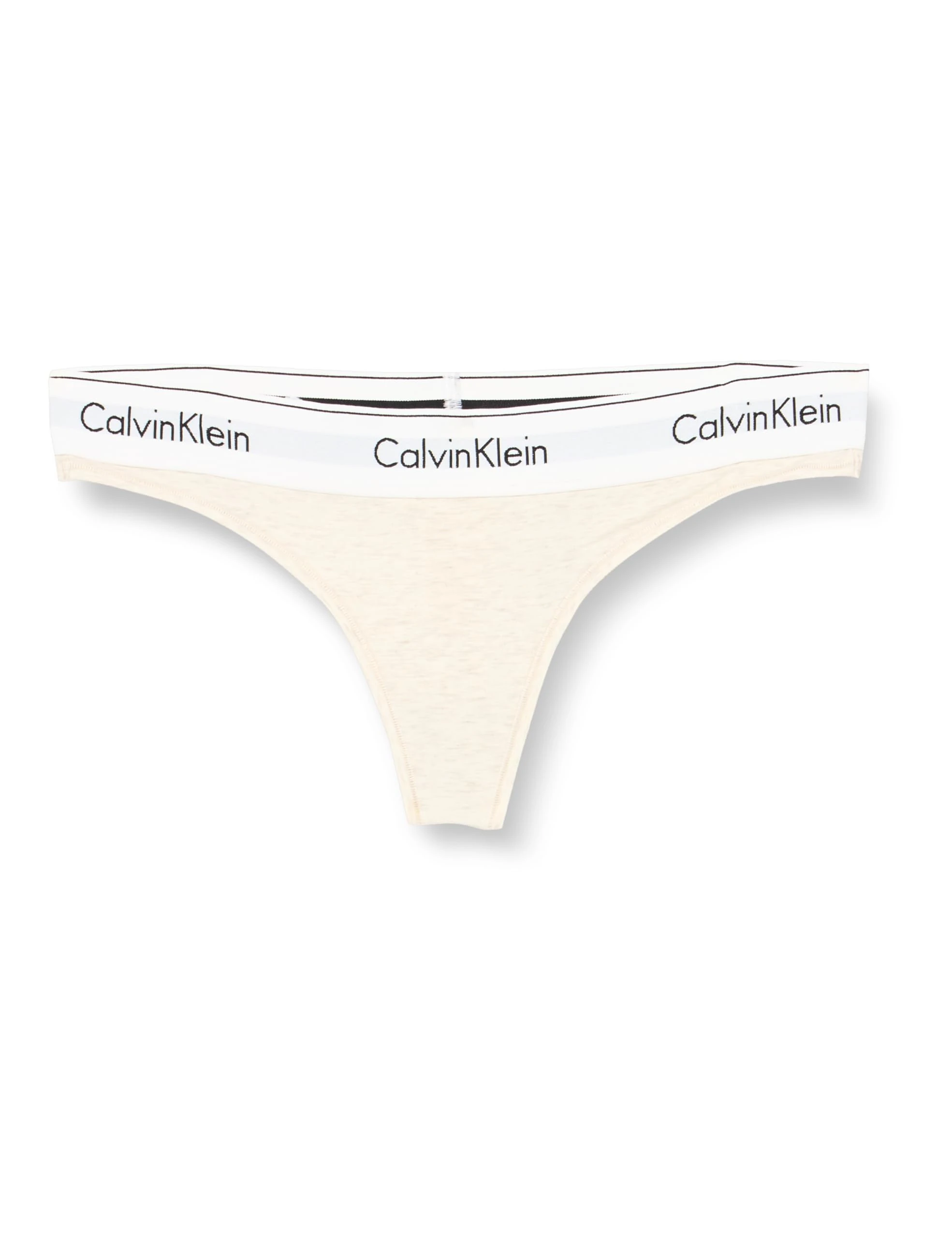 Calvin Klein Women's Thong, Beige (Oatmeal Heather), S