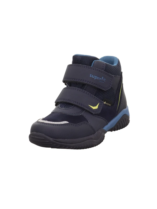 Superfit Boys Storm Leicht gefütterte Gore-Tex Sneaker, Blau/Gelb 8050