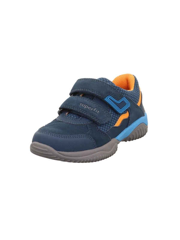 Superfit Boys Storm Sneaker, Blau/Orange 8010