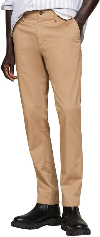 Tommy Hilfiger Men's Bleecker Printed Structure Slim Fit Chinos, Beige (Safari Canvas), 36W/34L