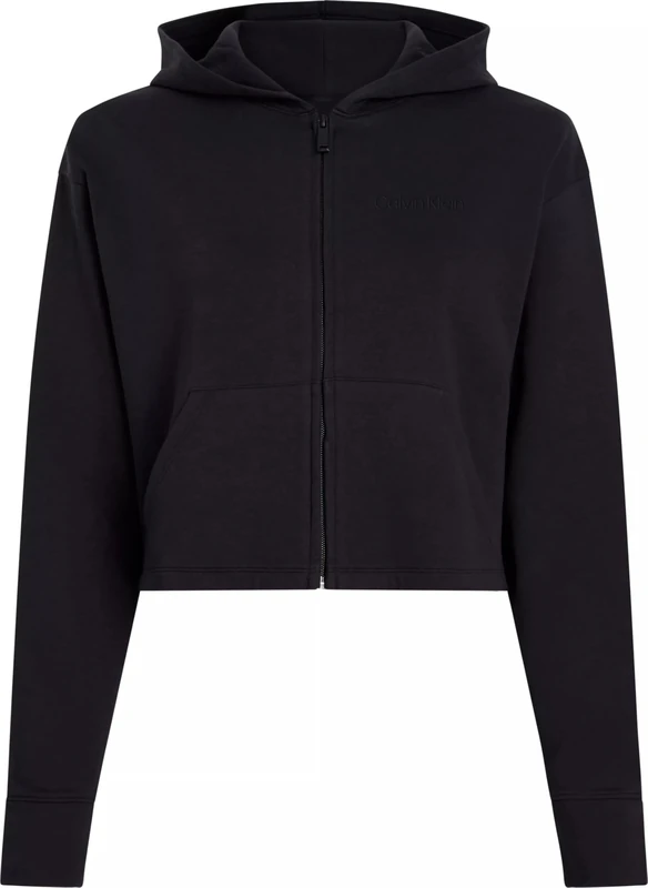 Calvin Klein Women's Zipped Hoodie, Black (Black), XL