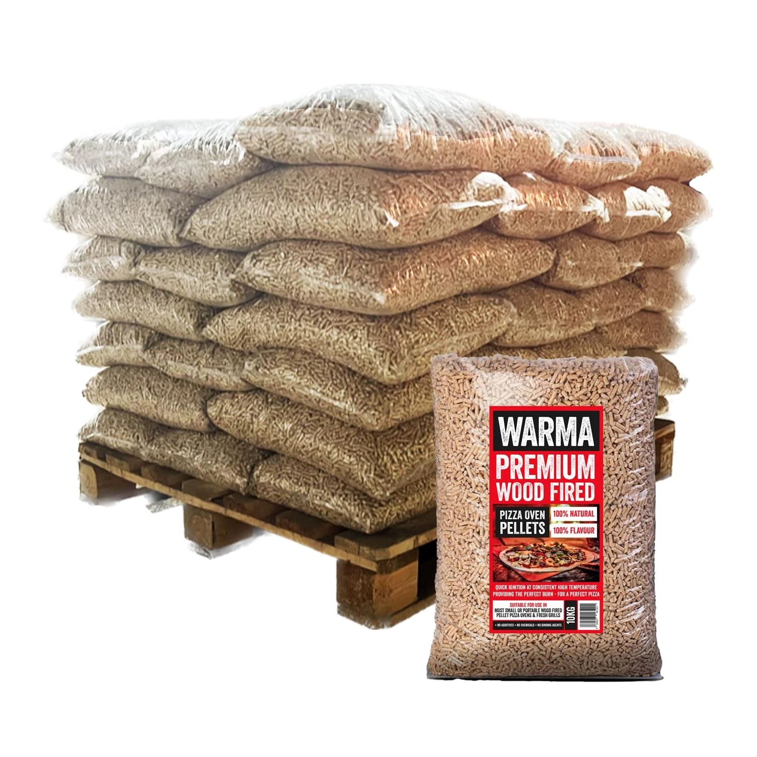70 x 10kg Bags Eco Premium Pizza Oven Wood Pellets 100% Natural - Suitable for Ooni Uuni Ninja Nero Dellonda Outdoor Garden Cooking Pellet Operated Stoves Wood Fired Pizza Ovens & Grills