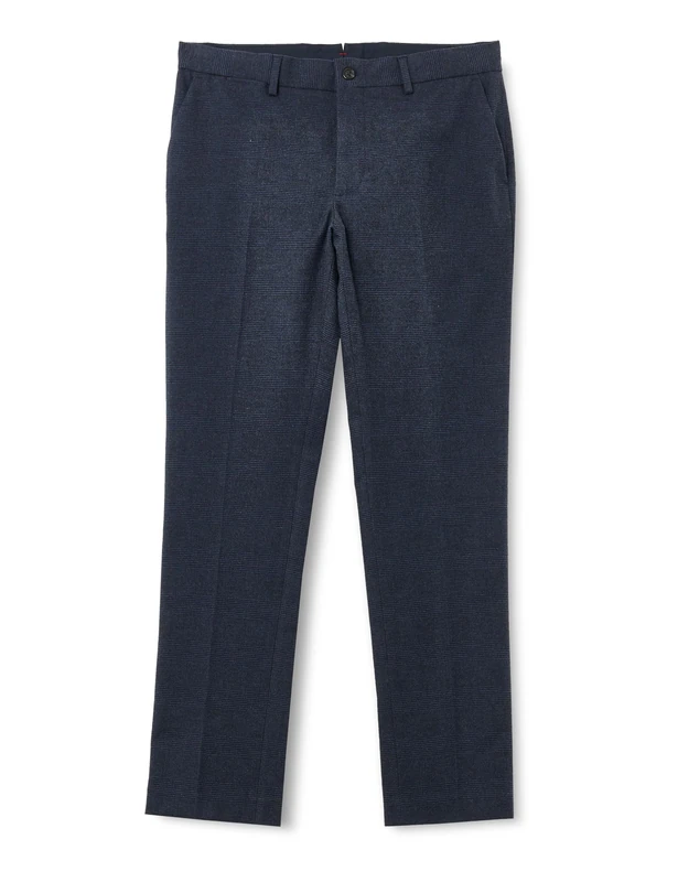 Tommy Hilfiger Men’s Denton Brushed Check Suit Trousers, Blue (Desert Sky), 38W/34L