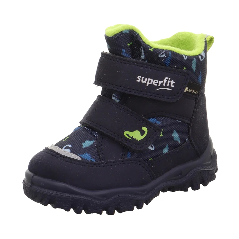 Superfit Baby Boys HUSKY1 warm gefütterte Gore-Tex Stiefel, BLAU/HELLGRÜN 8000
