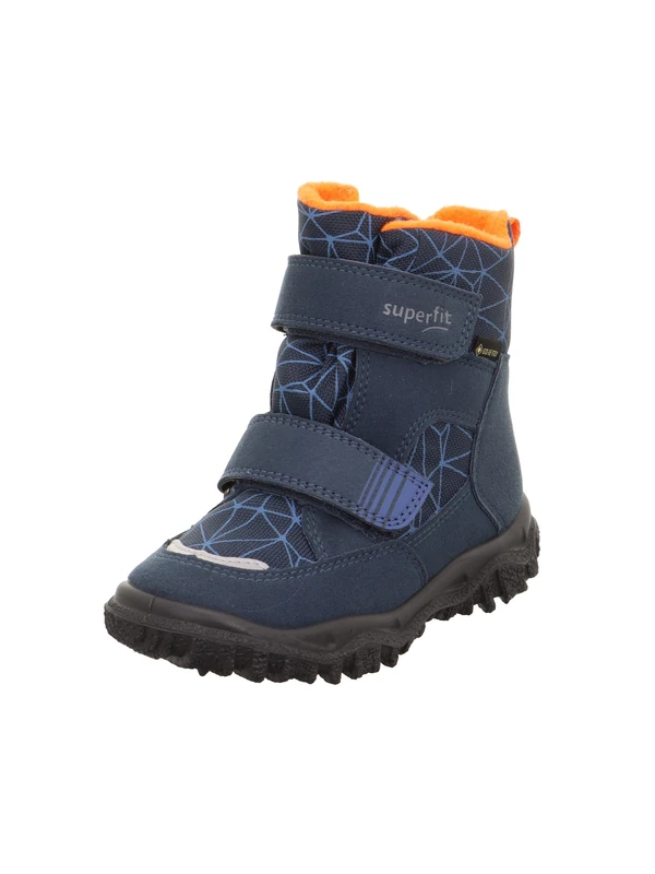 Superfit Boys HUSKY warm gefütterte Gore-Tex Stiefel, BLAU/ORANGE 8030