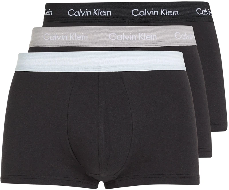 Calvin Klein Men Low-Rise Boxer Short Trunks Stretch Cotton Pack of 5, Black (B- Ink, Pl Air, Ash, Trop, Blk Wbs), S