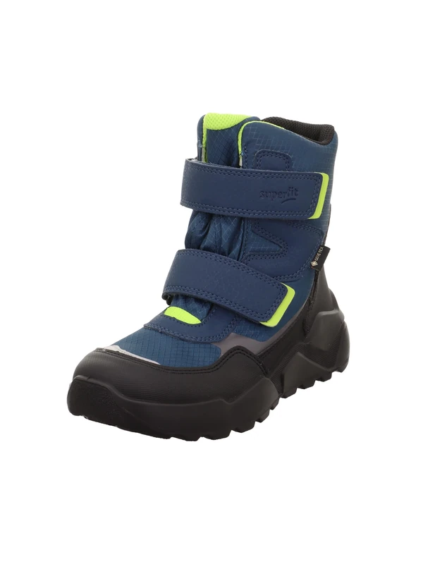 Superfit Boys ROCKET warm gefütterte Gore-Tex Stiefel, BLAU/HELLGRÜN 8010