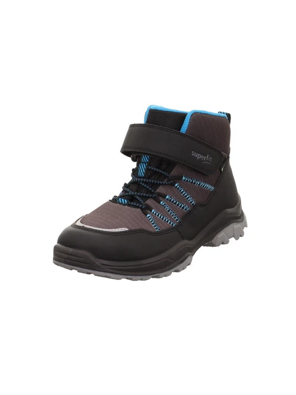 Superfit Boys Jupiter Warm gefütterte Gore-Tex Sneaker, Schwarz/TÜRKIS 0000