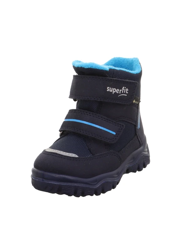 Superfit Boys HUSKY1 warm gefütterte Gore-Tex Stiefel, BLAU/HELLBLAU 8010