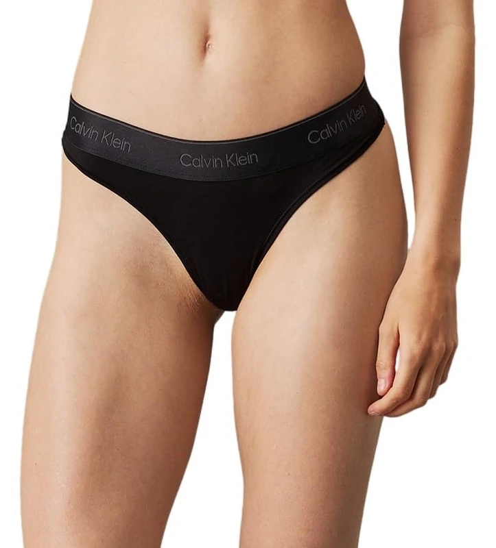 Calvin Klein Women’s Bralette & Thong Gift Set, Black (Black), L