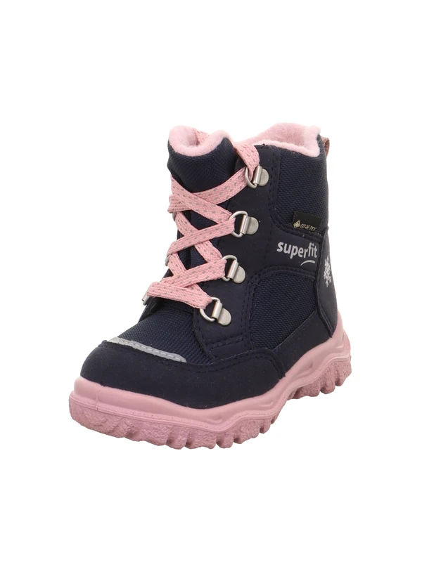 Superfit Girl's HUSKY1 warm gefütterte Gore-Tex Stiefel, BLAU/ROSA 8010