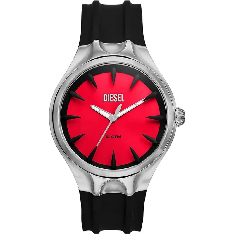 Diesel Men's Watch Streamline 44 MM Black Silicone, DZ2202