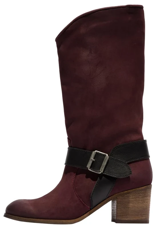 Fly London Women's DEWI167FLY Western Boot, Burgundy/Black, 4 UK