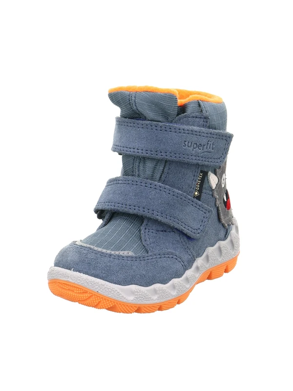 Superfit Boys ICEBIRD warm gefütterte Gore-Tex Stiefel, HELLBLAU/ORANGE 8000
