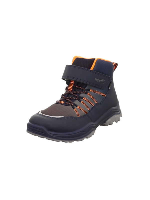 Superfit Boys Jupiter Warm gefütterte Gore-Tex Sneaker, Blau/Orange 8000