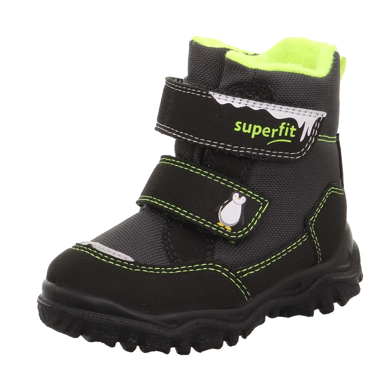 Superfit Boy's Husky1 Warm Gefütterte Snow Boot, Schwarz Gelb 0000, 6 UK
