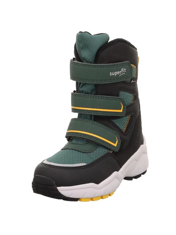 Superfit Boy's Culusuk 2.0 Warm Gefütterte Gore-tex Snow Boot, Grün Schwarz 7000, 2.5 UK Wide