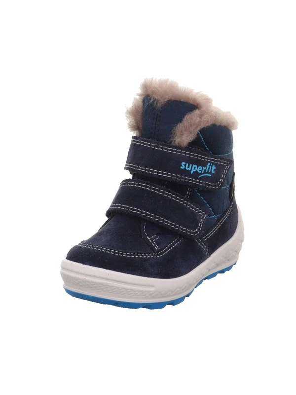 Superfit Baby Boys GROOVY warm gefütterte Gore-Tex Stiefel, BLAU/TÜRKIS 8000