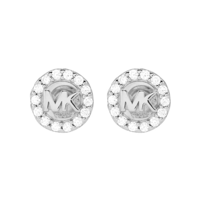 Michael Kors Women's Premium Kors MK Sterling Silver Logo Stud Earrings, MKC1727CZ040