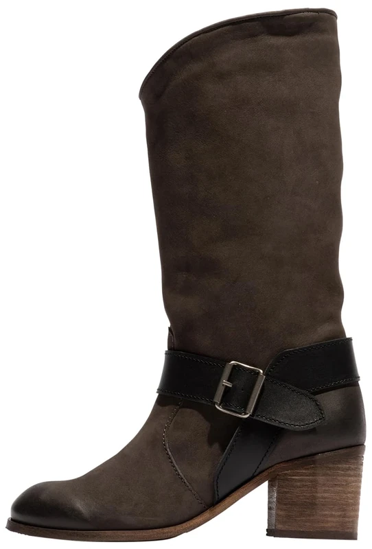 Fly London Women's DEWI167FLY Western Boot, Grey/Black, 5 UK