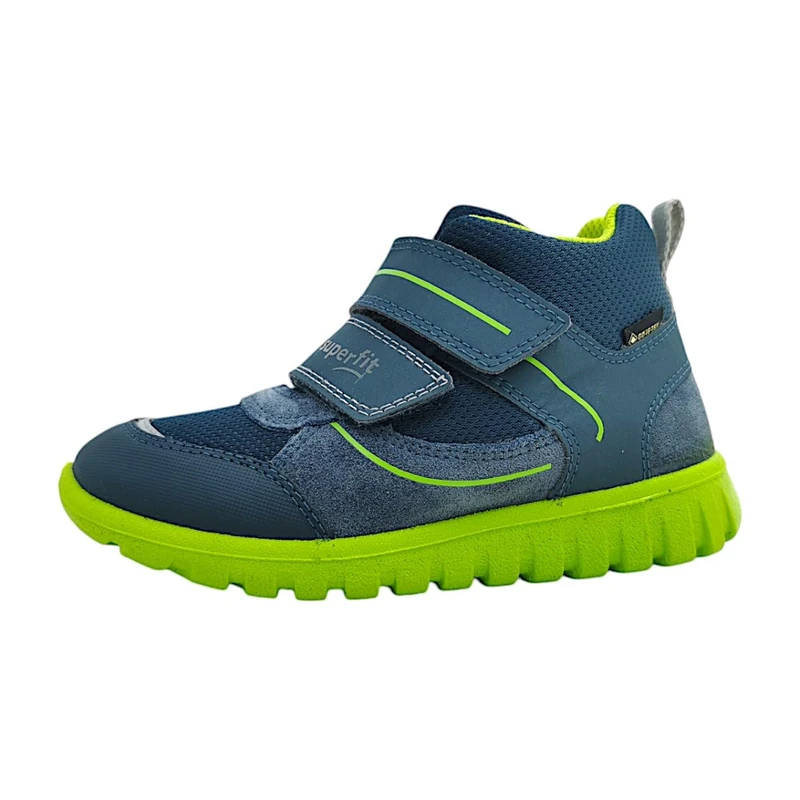 Superfit Boys SPORT7 MINI Leicht gefütterte Gore-Tex Sneaker, Blau/HELLGRÜN 8020