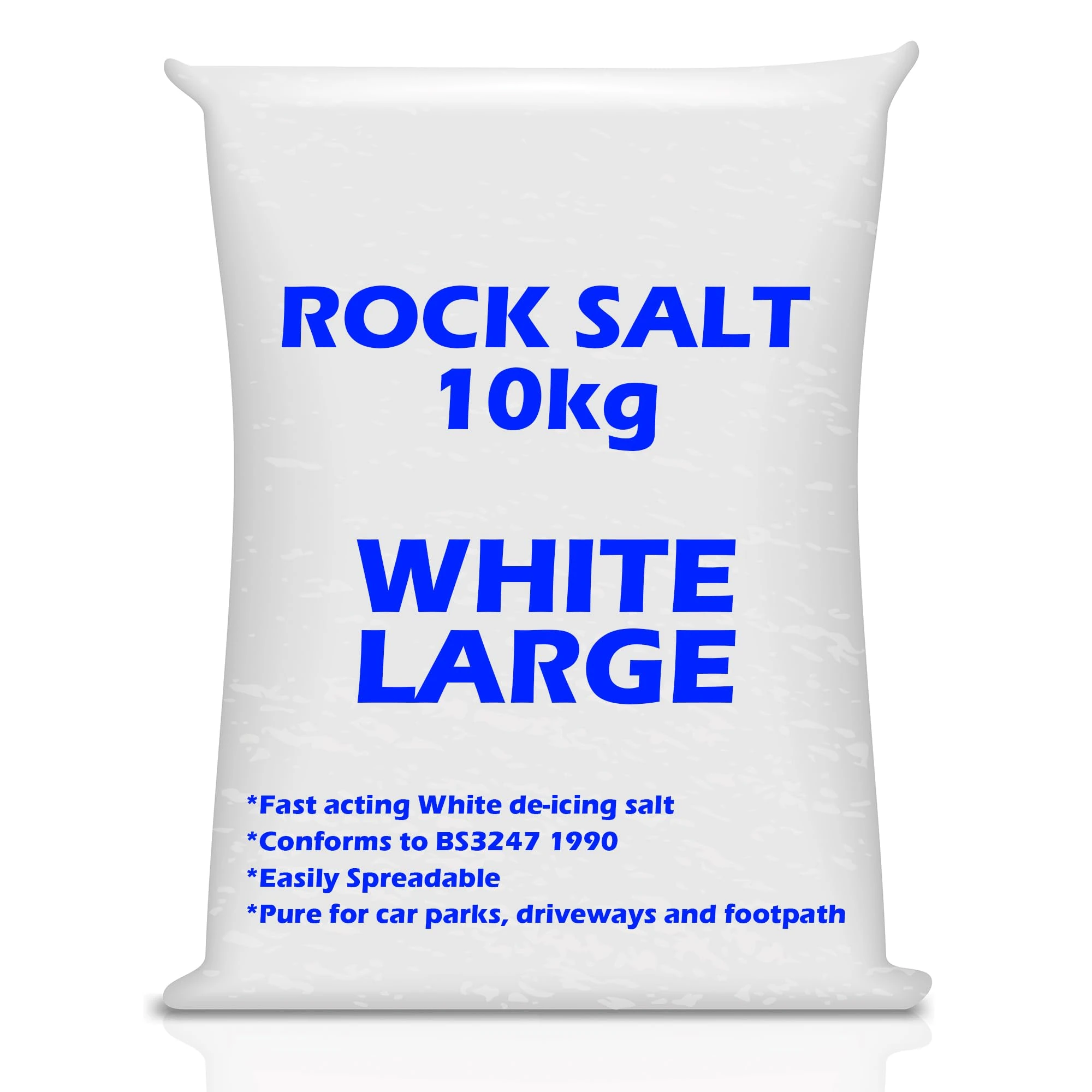 10kg Bag of Grit Rock Salt Deicing | White Grit Rock Salt for Weeds De-Icing Salt Grit for Paths, Driveways & Roads of Snow & Ice