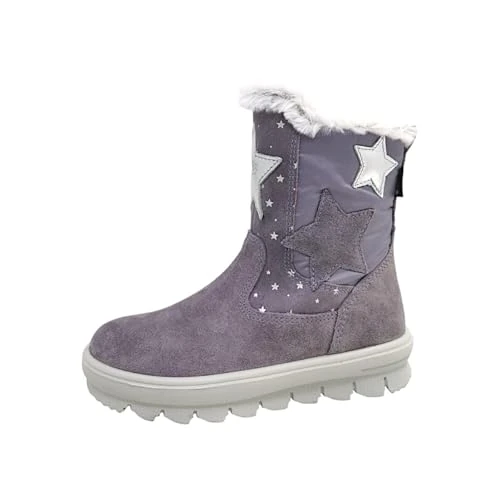 Superfit Girl's FLAVIA warm gefütterte Gore-Tex Stiefel, LILA/SILBER 8510