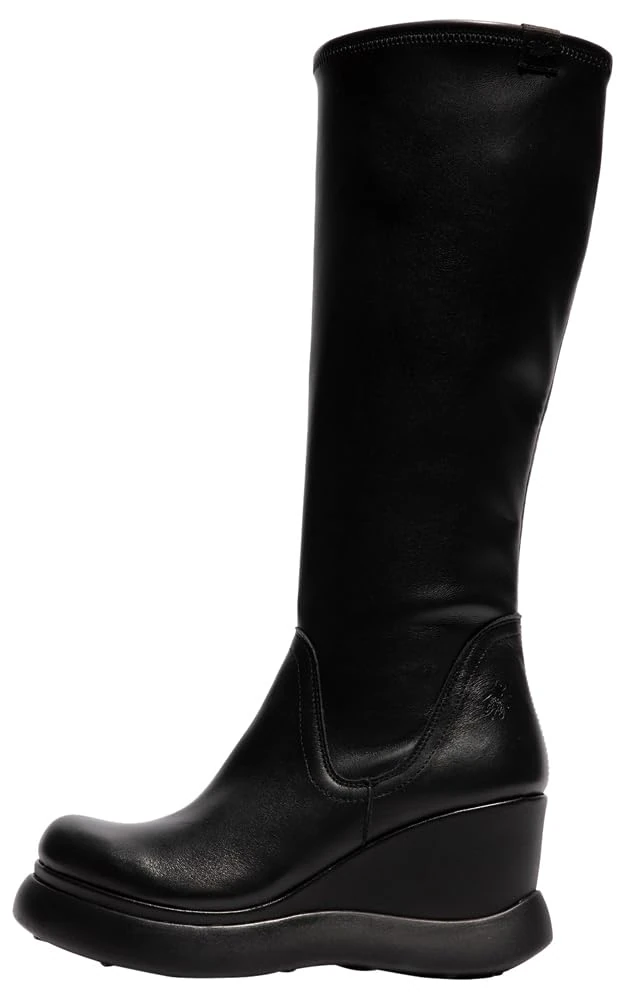 Fly London Women's GLIN129FLY Knee High Boot, Black, 7 UK