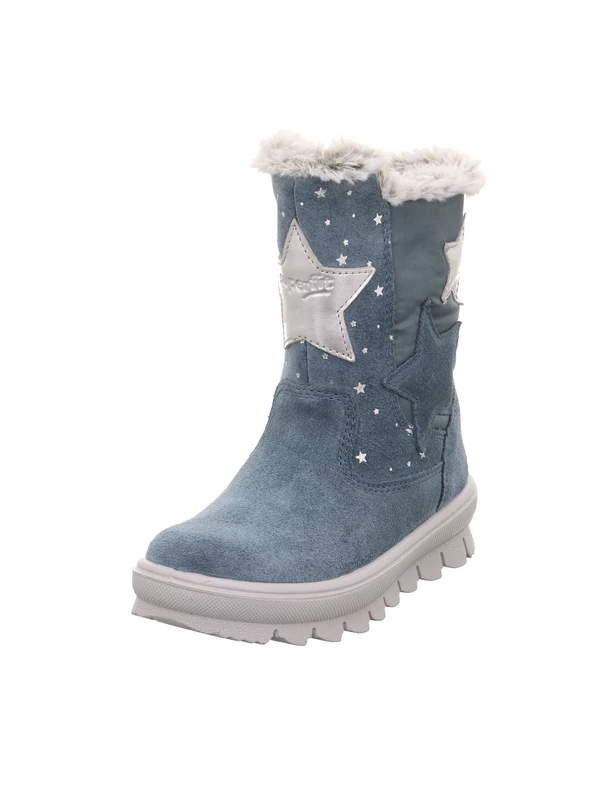 Superfit Girl's FLAVIA warm gefütterte Gore-Tex Stiefel, BLAU/SILBER 8010